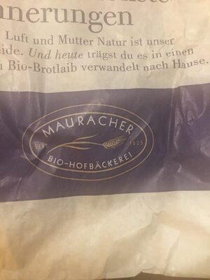 Zucker und Nährstoffe drin Biohofbackerei maraucher