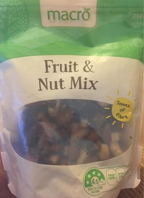 Sucre et nutriments contenus dans Fruit nut mix